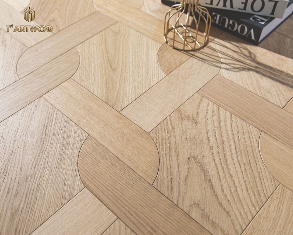 sàn gỗ hoa văn màu beige