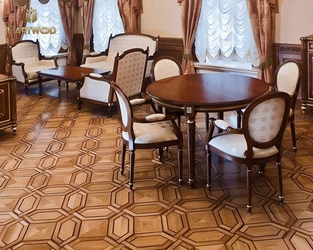 Kết hợp sàn gỗ ánh sáng mềm và ấm