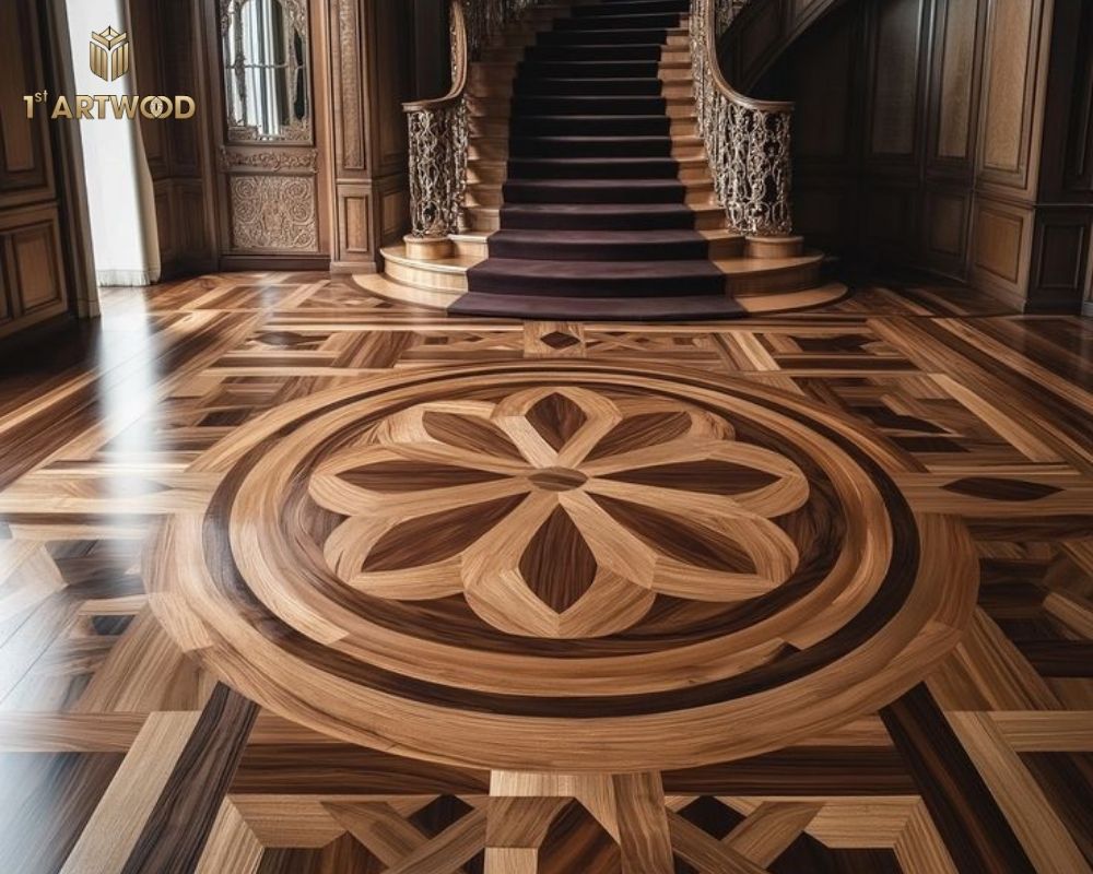 Sàn gỗ hoa văn cổ điển phong cách Baroque