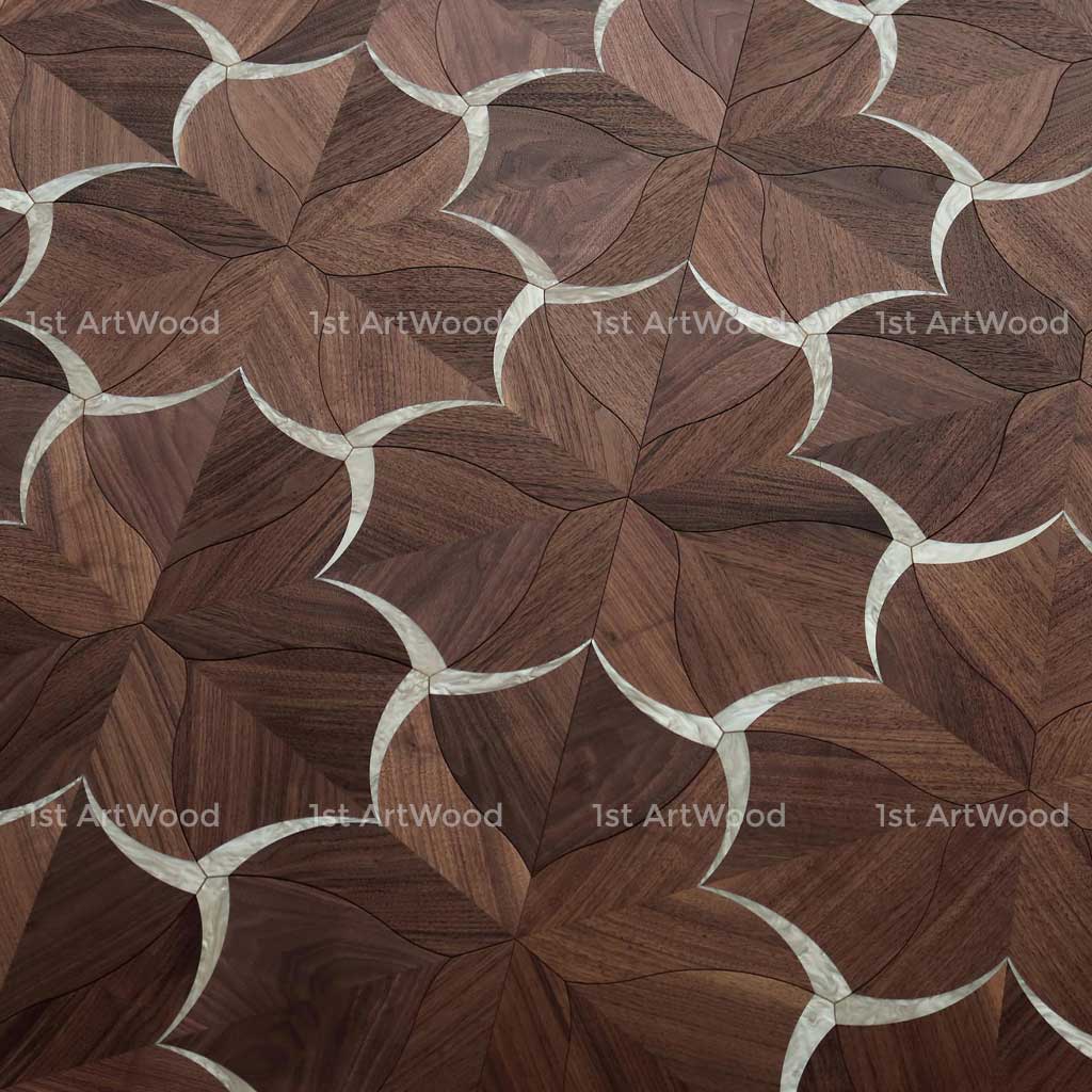 Sàn gỗ hoa văn FLOWER AT-V640