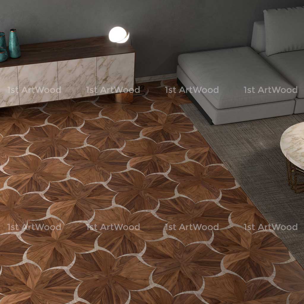 Sàn gỗ hoa văn FLOWER AT-V640