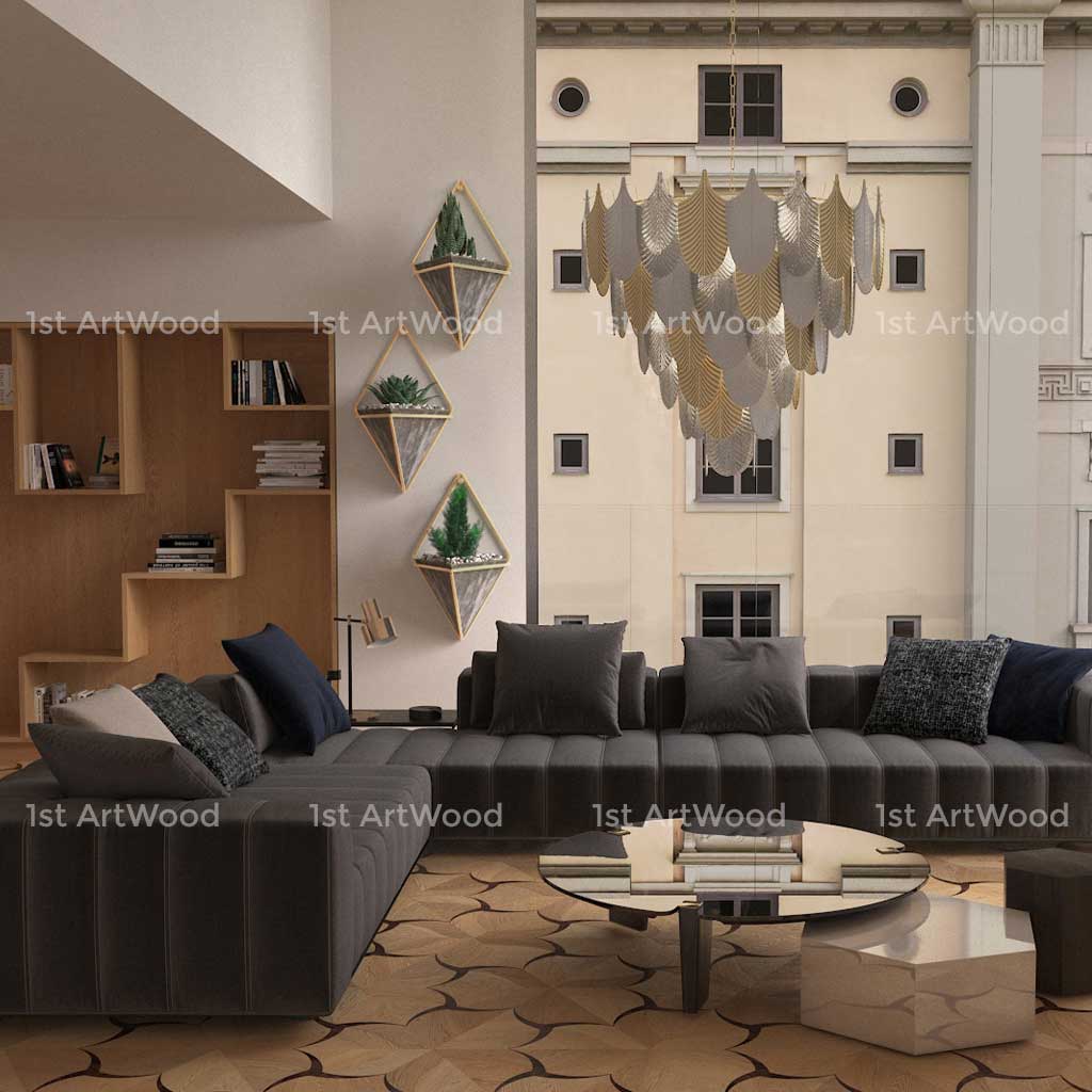 Sàn gỗ hoa văn FLOWER AT-V640