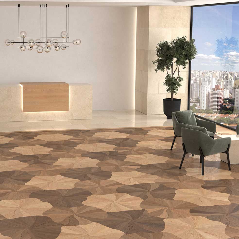 Sàn gỗ hoa văn LOTUS FIORA AT-V628