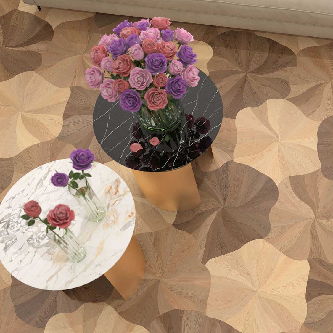 Sàn gỗ hoa văn LOTUS FIORA AT-V628