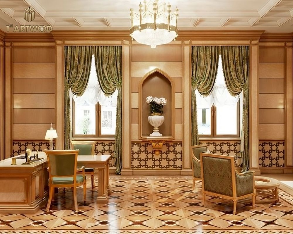 Sàn gỗ hoa văn có tính thẩm mỹ cao