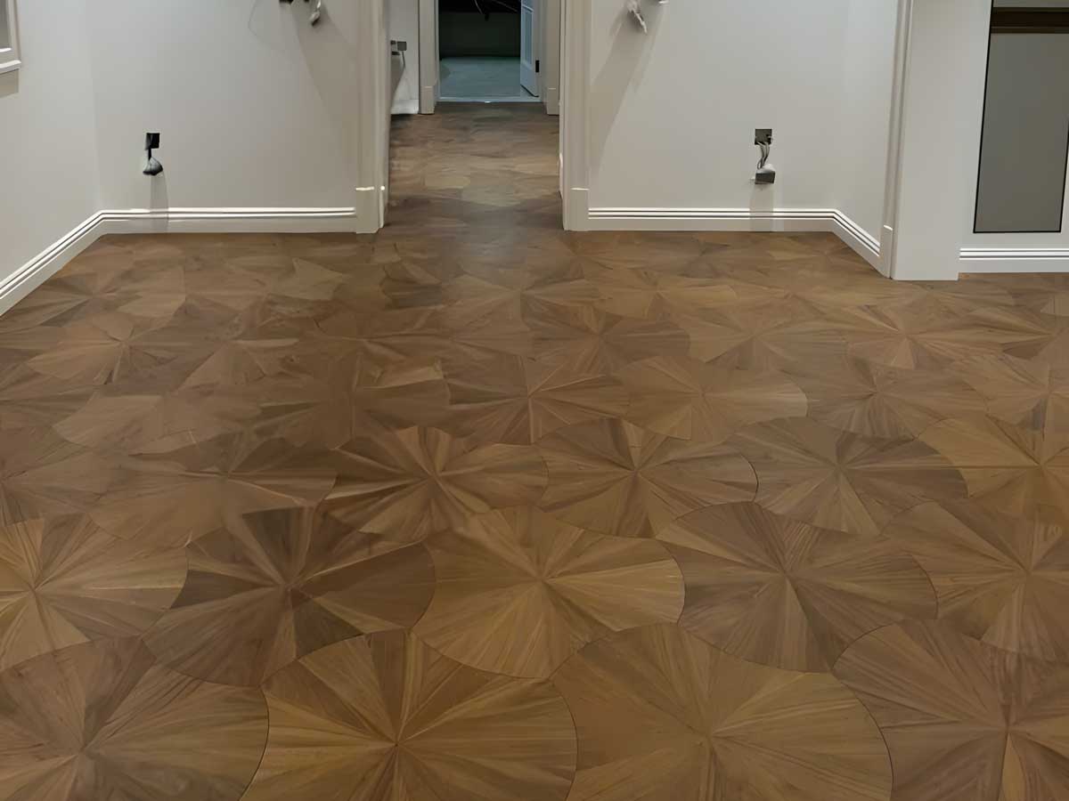 sàn gỗ hoa văn tại công trình KĐT vườn cam