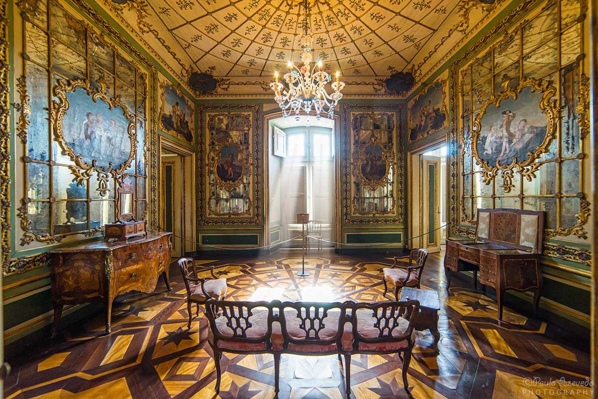 sàn gỗ hoa văn Cung điện Quốc gia Queluz – Bồ Đào Nha