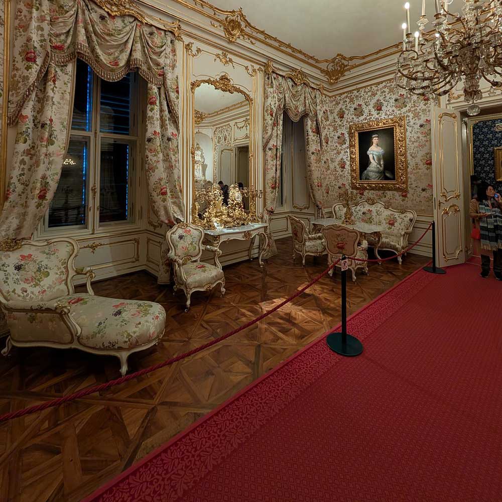 Sàn gỗ hoa văn trong Cung điện Schönbrunn 4