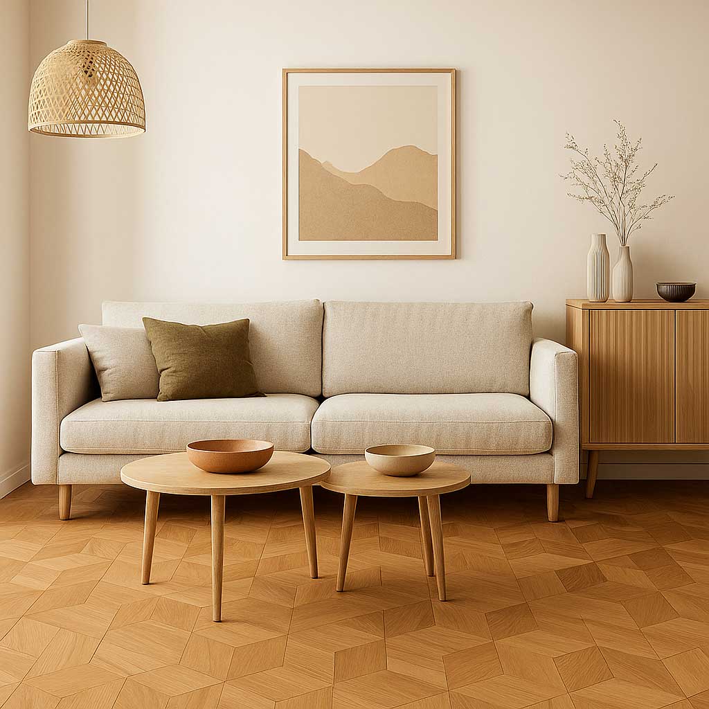 Sàn gỗ hoa văn tone màu sáng patern tinh tế