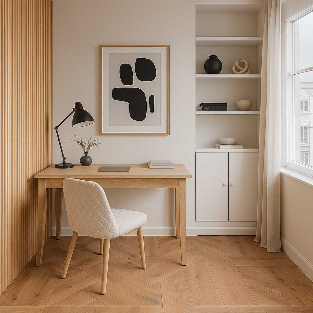 sàn gỗ hoa văn trong phong cách scandinavian