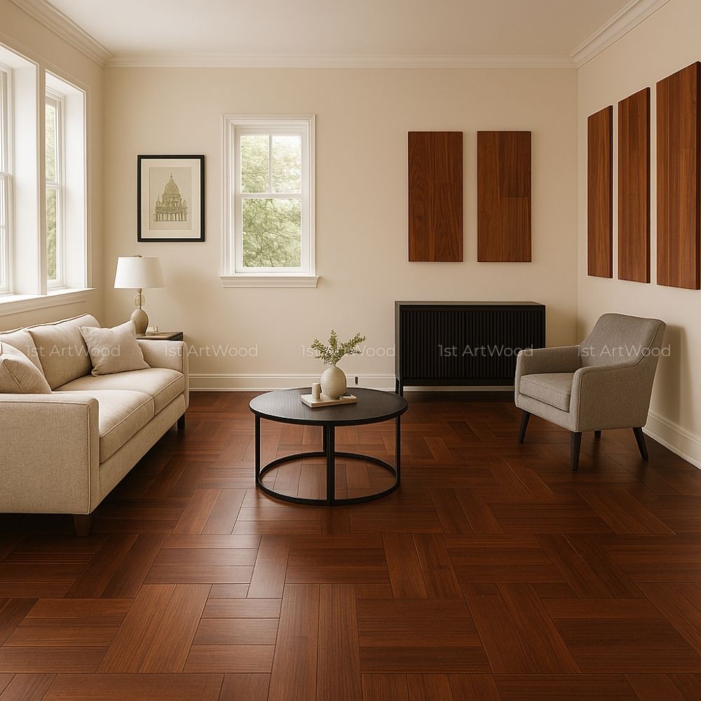 sàn gỗ hoa văn basket weave