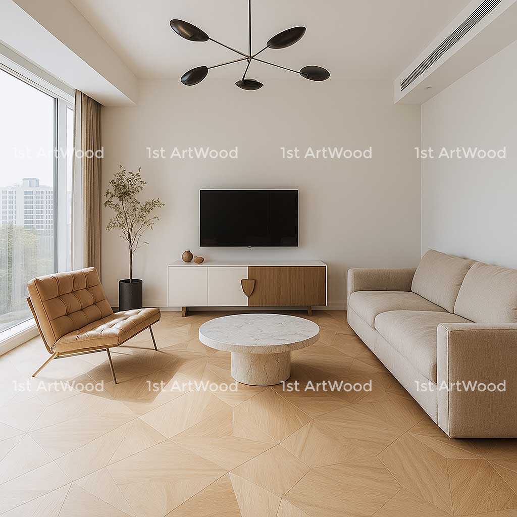 Sàn gỗ hoa văn diamond pattern