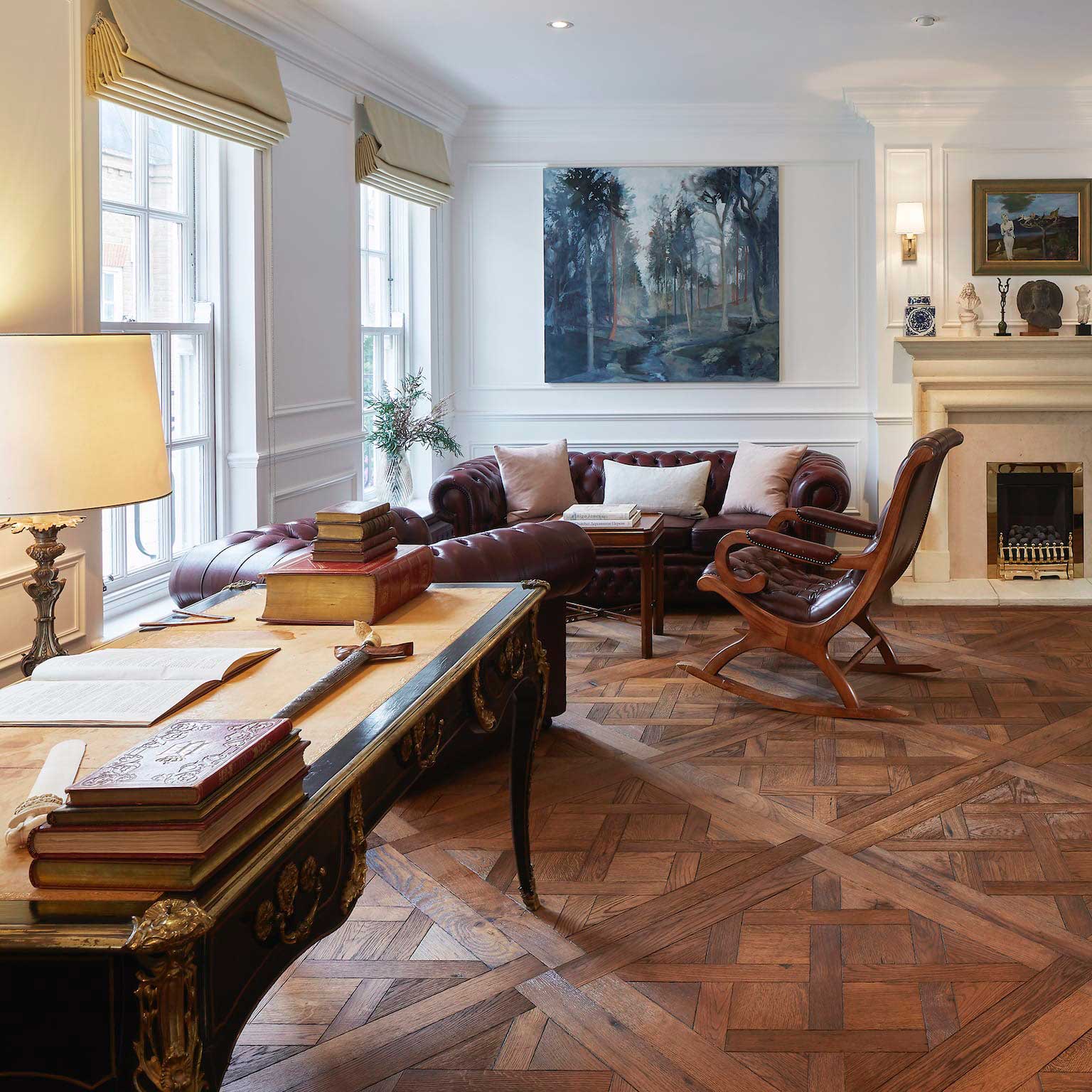 sàn gỗ hoa văn phòng làm việc