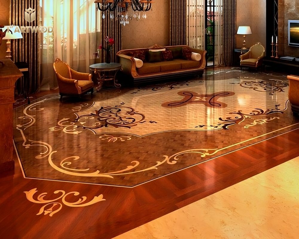 Sàn gỗ hoa văn dạng thảm
