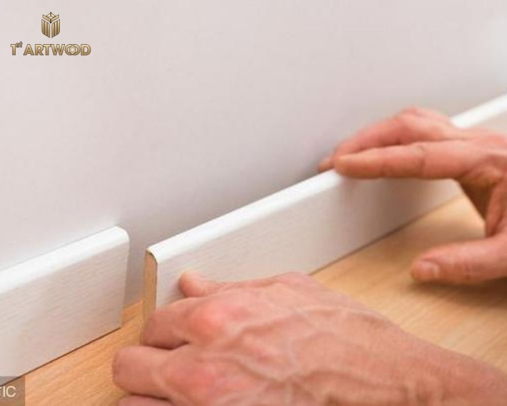 Lắp phào chỉ sàn gỗ hoa văn