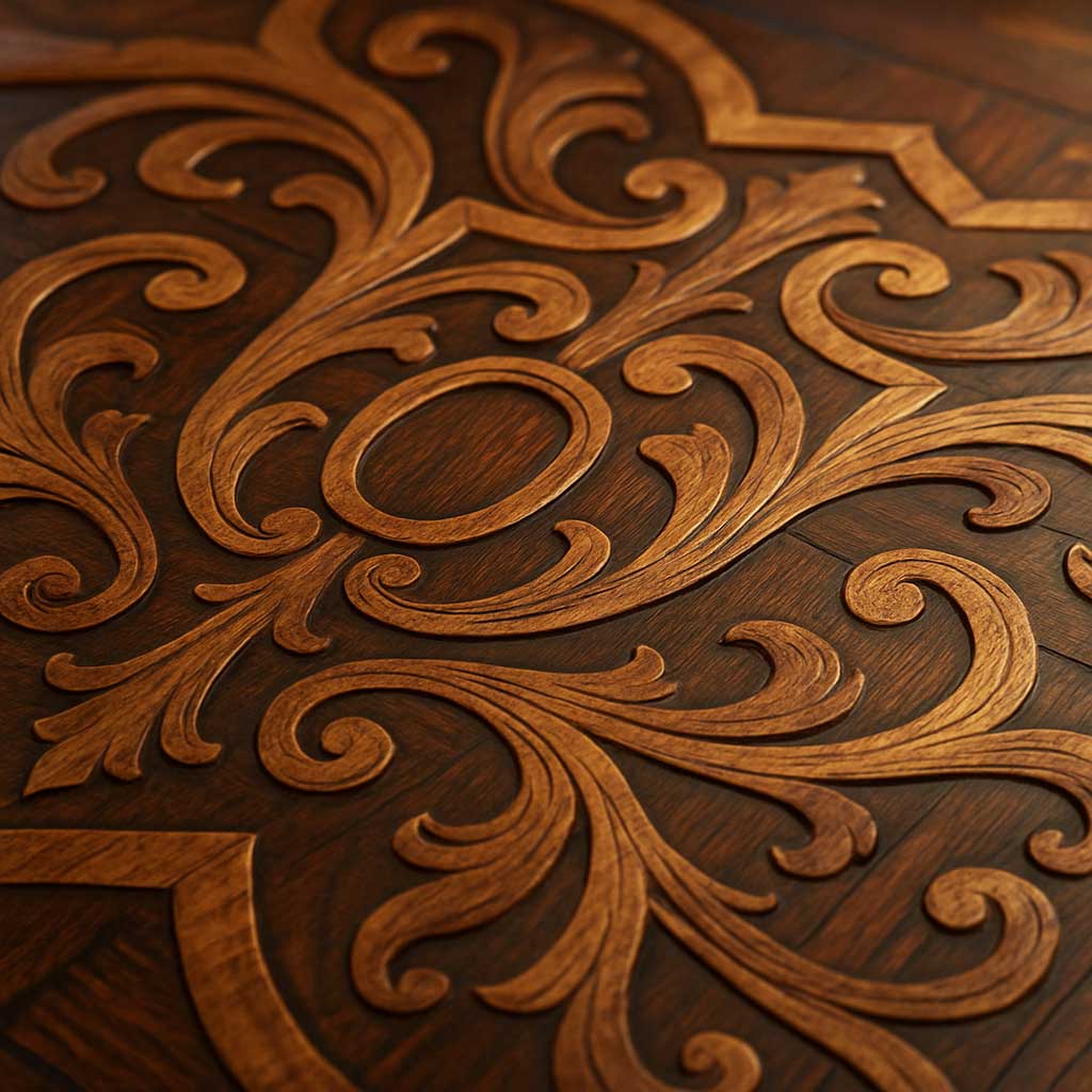 hoa văn gỗ trong phong cách cổ điển
