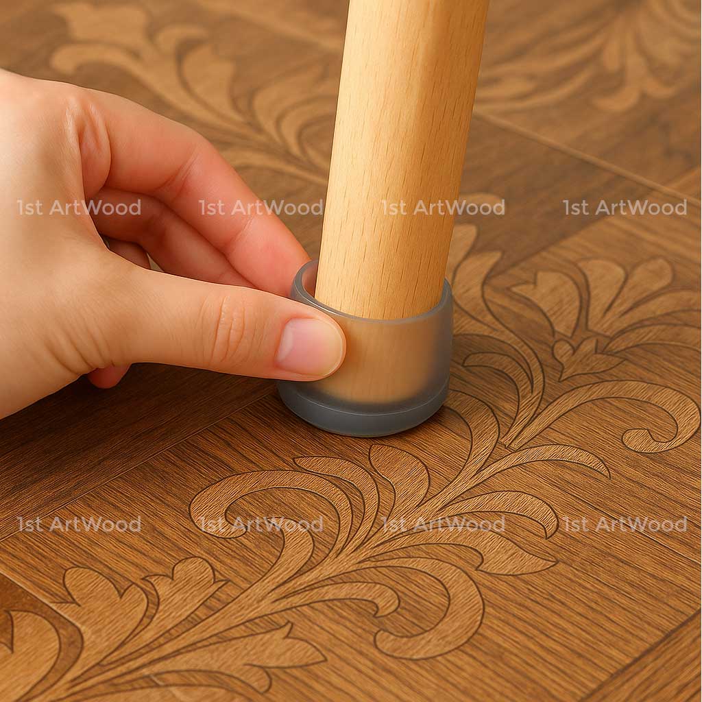 lắp đệm chân cho đồ nội thất